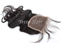 ফ্রি পার্টিং / মিড পার্টিং লেইস শীর্ষ ক্লোজার Remy Hair, Body Wave ব্রাজিলিয়ান ভার্জিন চুল